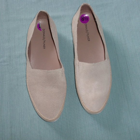 Donald Pliner Paryn Leather Tan Espadrilles Shoes Flats Slip Ons 8.5 - Picture 3 of 13